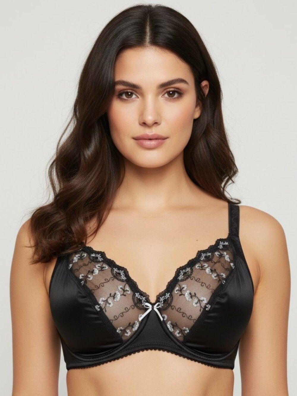 TRIUMPH UK Stylish Desire Lace Tulle Underwire Bra 40E 40DDD 40F Luxury Lingerie